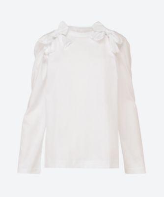 tao (Women)/タオ 綿天竺 リボンモチーフ長袖カットソー TP―T019―051―1―2 白 トップス【三越伊勢丹/公式】