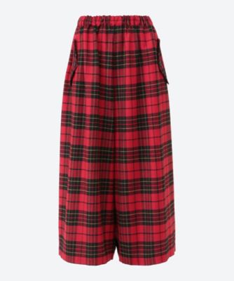 tao (Women)/タオ ウールエステルタータンチェック先染 ウエストゴムパンツ TP―P010―051 赤系 パンツ・ズボン【三越伊勢丹/公式】