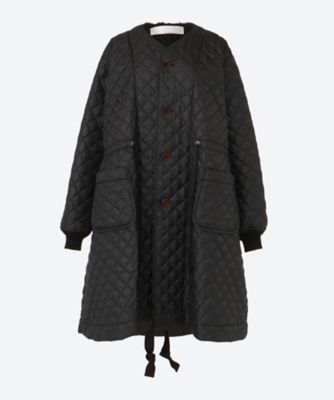 ブラック系 tao (Women)のノーカラー・スタンドカラーコート