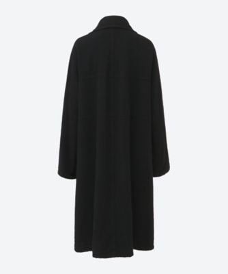 ウールサージ先染 製品縮絨 丸衿コート TP―C013―051
