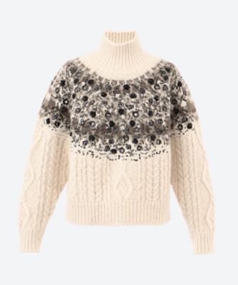 ナゴンスタンス ノルディック柄ニット アルパカ混 マルチカラー 派手 M オンラインファッション - ナゴンスタンス ノルディック柄ニット