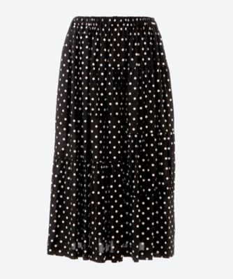 tao (Women)/タオ レーヨンローン水玉抜染プリント　ウエストゴムスカート　ＴＰ―Ｓ０２４―０５１