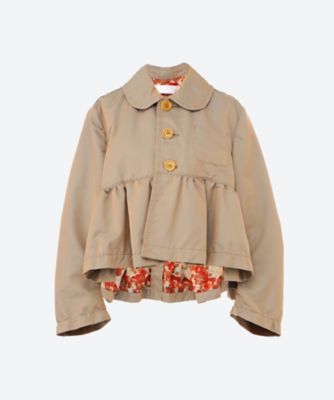 ＜tao (Women)＞エステルレーヨン綿ツイル×綿オーガンジープリント　Ｆｕｍｉ　Ｉｍａｍｕｒａ　丸襟ジャケット　ＴＱ―Ｊ０１４―０５１