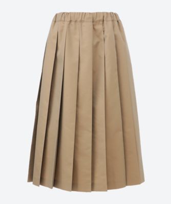 ＜tao (Women)＞綿エステルツイル　ウエストゴム　プリーツスカート　ＴＱ―Ｓ０１２―０５１