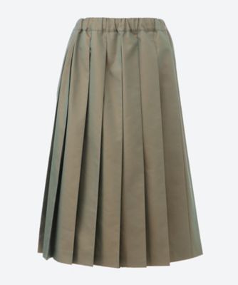 綿エステルツイル ウエストゴム プリーツスカート TQ―S012