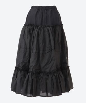 ナイロンタフタ×レーヨンナイロンツイル 製品染 ウエストゴムスカート