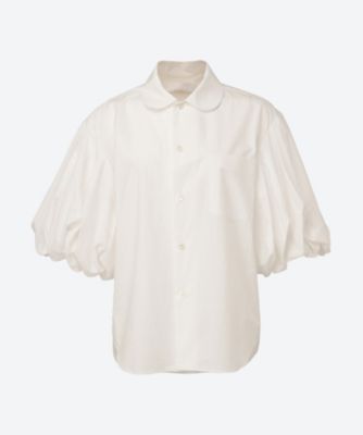 綿タイプライター 丸襟半袖ブラウス TQ―B005―051 | tao