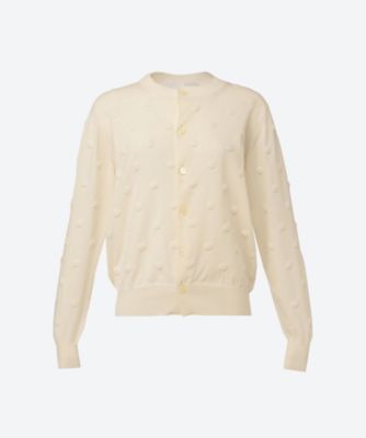 綿天竺ドット柄 ニットカーディガン TQ―N015―051 | tao