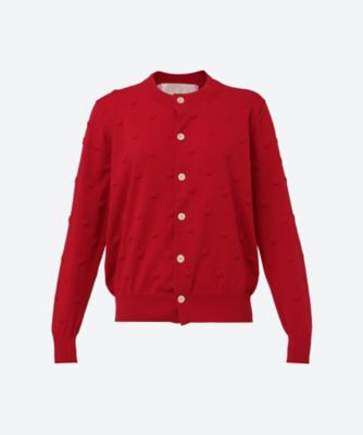 綿天竺ドット柄 ニットカーディガン TQ―N015―051 | tao