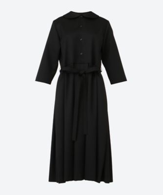 ＜tao (Women)＞ウールギャバ後染　丸衿ワンピース　ＴＣ―Ｏ１０３―０５１