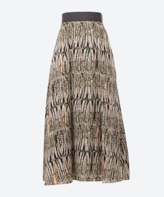 ＜HAVEL studio (Women) ＞ＳＩＬＫ　ＰＲＩＮＴ　ＬＯＮＧ　ＳＫＩＲＴ