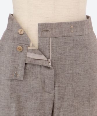 ワイドストレートパンツ　ＳＴＲＥＴＣＨ　ＬＩＮＥＮ