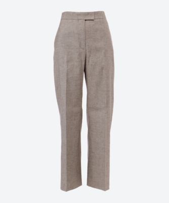 ＜INCOTEX (Women)＞ワイドストレートパンツ　ＳＴＲＥＴＣＨ　ＬＩＮＥＮ