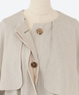 LINEN COLLARIESS TRENCH CT | HAVEL