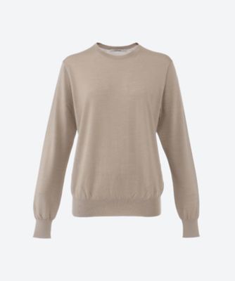 ＜SLOANE (Women)＞１６Ｇウール×シルク×カシミヤ天竺クルーネックプルオーバー