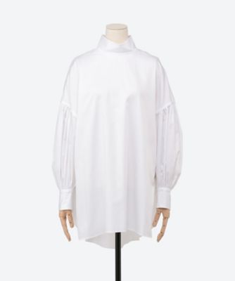 HAVEL studio (Women) /ハーヴェル スタジオ ＨＩＧＨ　ＮＥＣＫ　ＳＨＩＲＴ　ＳＡＴＩＮ