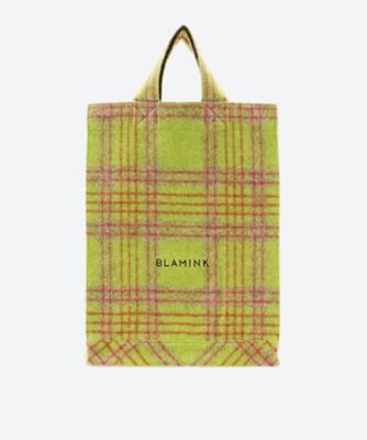 ＜BLAMINK (Women)＞アルパカウールチェックトートバック