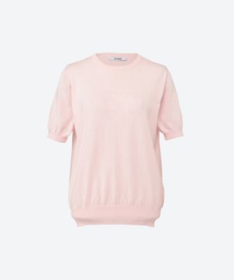 ＜SLOANE (Women)＞１４Ｇ天竺コットン半袖クルーネックニットプルオーバー