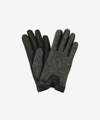 ＜DENTS (Women)＞手袋　Ｈａｉｒｓｈｅｅｐ　Ｌｅａｔｈｅｒ　Ｃａｓｈｍｅｒｅ