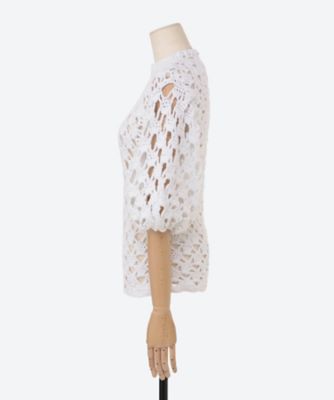 新品 seeall 24ss crochet baloon sleeve top 新品 seeall 24ss crochet baloon sleeve topの通販 by ⬇8月中