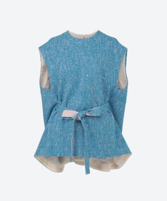 ＜DOMELLE (Women)＞ブラウス　ＬＩＮＴＯＮ　ＴＷＥＥＤ　ＢＬＯＵＳＥ