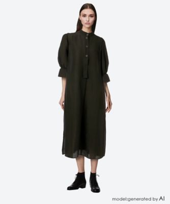 ＜STUDIO NICHOLSON (Women)＞ドレス　ＫＮＯＬＬ　ＳＨＩＲＴ　ＤＲＥＳＳ　ＷＩＴＨ　ＳＨＩＲＲＥＤ　ＳＬＥＥＶＥ　ＨＥＭ