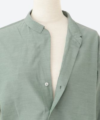 cale トップス　シャツ　春物 長袖 オーバーシャツ ストレッチ ギャバ トップス カジュアルシャツ