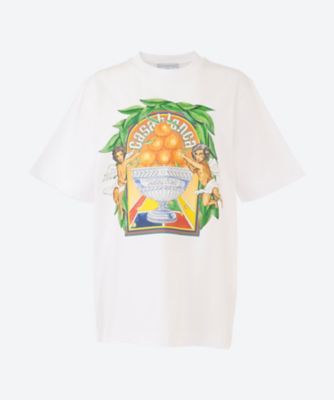 ＜CASABLANCA (Women)＞Ｔシャツ　ＴＲＩＯＭＰＨＥ　Ｄ’ＯＲＡＮＧＥ　ＰＲＩＮＴＥＤ　ＵＮＩＳＥＸ　Ｔ－ＳＨＩＲＴ