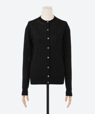 美品　18Gワイドリブ　SLOANE　スローン　シルク クルーネックカーディガン SLOANE 【40%OFF】スローン 18G ワイドリブ シルク クルーネック