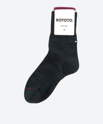 ＜ROTOTO(R) (Women)＞ソックス　ＯＲＧＡＮＩＣ　ＣＯＴＴＯＮ　＆　ＲＥＣＹＣＬＥ　ＰＯＬＹＥＳＴＥＲ　ＭＩＮＩ　ＣＲＥＷ　ＳＯＣＫＳ