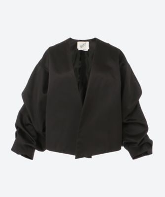 ＜BITE Studios (Women)＞ジャケット　ＣＲＩＮＫＬＥＤ　ＳＬＥＥＶＥ　ＪＡＣＫＥＴ