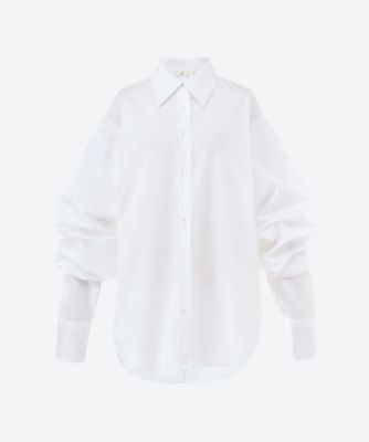 ＜三越伊勢丹/公式＞ BITE Studios (Women)/バイト ストゥディオズ シャツ CRINKLED SLEEVE SHIRT WHITE 0000 トップス【三越伊勢丹/公式】