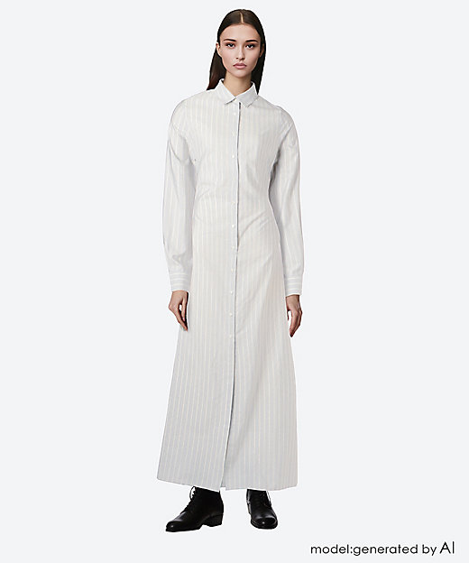 ＜三越伊勢丹/公式＞ La Collection (Women)/ラ コレクション ドレス Ramona Dress Striped Blue Cream ワンピース・ドレス【三越伊勢丹/公式】