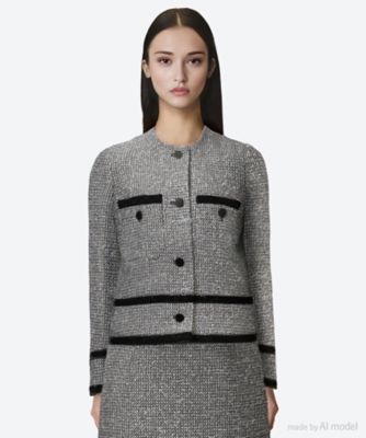 ＜DOMELLE (Women)＞ジャケット　ＬＩＮＴＯＮ　ＴＷＥＥＤ　ＪＡＣＫＥＴ