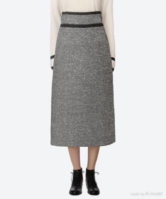 ＜DOMELLE (Women)＞スカート　ＬＩＮＴＯＮ　ＴＷＥＥＤ　ＳＫＩＲＴ