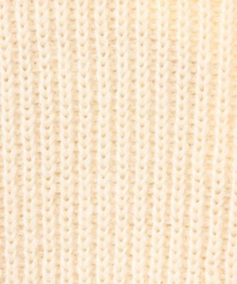 ７Ｇ片畦編みメリノウールショート丈クルーネックセーター