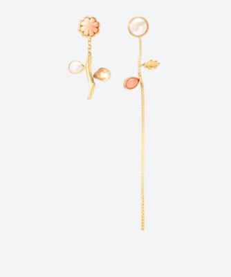 Grainne Morton (Women)/グレイン・モートン ピアス FLOWER STEM&CHAINDETACHABLE DROPEARRINGS E-FSCD1