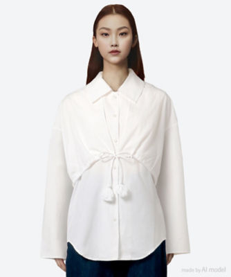 ＜SEEALL (Women)＞シャツ　ＬＡＹＥＲＥＤ　ＧＡＴＨＥＲ　ＳＨＩＲＴＳ
