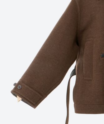コート　ＳＨＯＲＴ　ＢＡＴＨＲＯＢＥ　ＤＵＦＦＬＥ　ＣＯＡＴ　ＷＩＴＨ　ＣＯＮＴＲＡＳＴ　ＳＴＩＴＣＨ