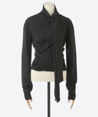 カーディガン　ＴＷＩＳＴＥＤ　ＣＡＲＤＩＧＡＮ　ＷＩＴＨ　ＳＣＡＲＦ