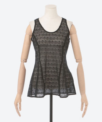 ＜BITE Studios (Women)＞カットソー　ＴＡＩＬＯＲＥＤ　ＬＡＣＥ　ＴＡＮＫ