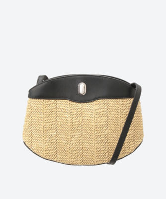 ＜SAVETTE (Women)＞バッグ　ＴＯＮＤＯ　ＣＲＯＳＳＢＯＤＹ／　Ｒａｆｆｉａ　ｗｉｔｈ　Ｓｍｏｏｔｈ　Ｌｅａｔｈｅｒ　Ｔｒｉｍ