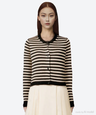 ＜MARIA MCMANUS (Women)＞セーター　ＳＴＲＩＰＥＤ　ＳＨＲＵＮＫＥＮ　ＣＡＲＤＩＧＡＮ