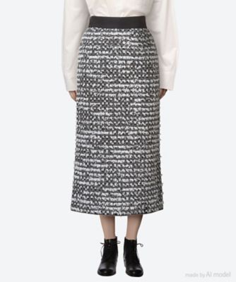 ＜DOMELLE (Women)＞スカート　ＬＩＮＴＯＮ　ＩＰＧ　ＳＫＩＲＴ　Ａ３１４３ＦＳ　４５７