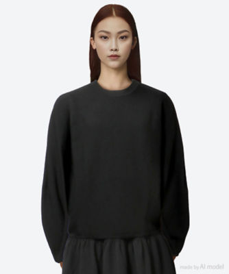 ＜MOLLI (Women)＞ＰＬＥＡＴＥＤ　ＬＯＮＧ　ＳＬＥＥＶＥ　ＫＮＩＴ　ＴＯＰ