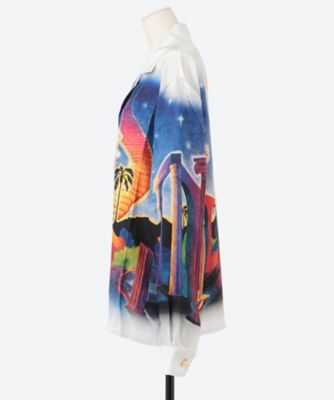 ブラウス　ＬＯＮＧ　ＳＬＥＥＶＥ　ＣＵＢＡＮ　ＣＯＬＬＡＲ　ＳＨＩＲＴ　Ｕ―ＷＰＳ２５―ＳＨ―００６―０１