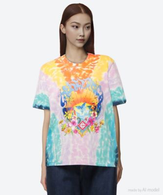CASABLANCA (Women)/カサブランカ Ｔシャツ　ＳＵＲＦ　ＴＲＩＰ　ＰＲＩＮＴＥＤ　ＴＩＥ　ＤＹＥ　Ｔ―ＳＨＩＲＴ　ＷＳ２５―ＪＴＳ―０４６―０４