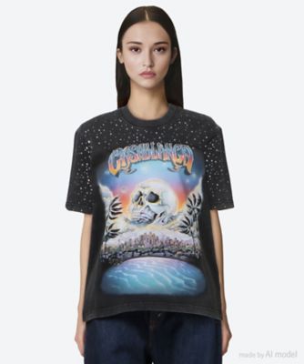 CASABLANCA (Women)/カサブランカ Ｔシャツ　ＬＡ　ＰＲＥＭＯＮＩＴＩＯＮ　ＨＯＴＦＩＸ　ＰＲＩＮＴＥＤ　Ｔ―ＳＨＩＲＴ　ＷＳ２５―ＪＴＳ―０４６―０１