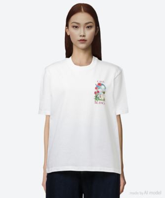 CASABLANCA (Women)/カサブランカ Ｔシャツ　ＬＡ　ＤＡＹＳ　ＰＲＩＮＴＥＤ　Ｔ―ＳＨＩＲＴ　ＷＳ２５―ＪＴＳ―０４６―０２