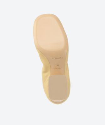 Dark Chocolate Square Ballerina With 55mm Heel | LEMAIRE